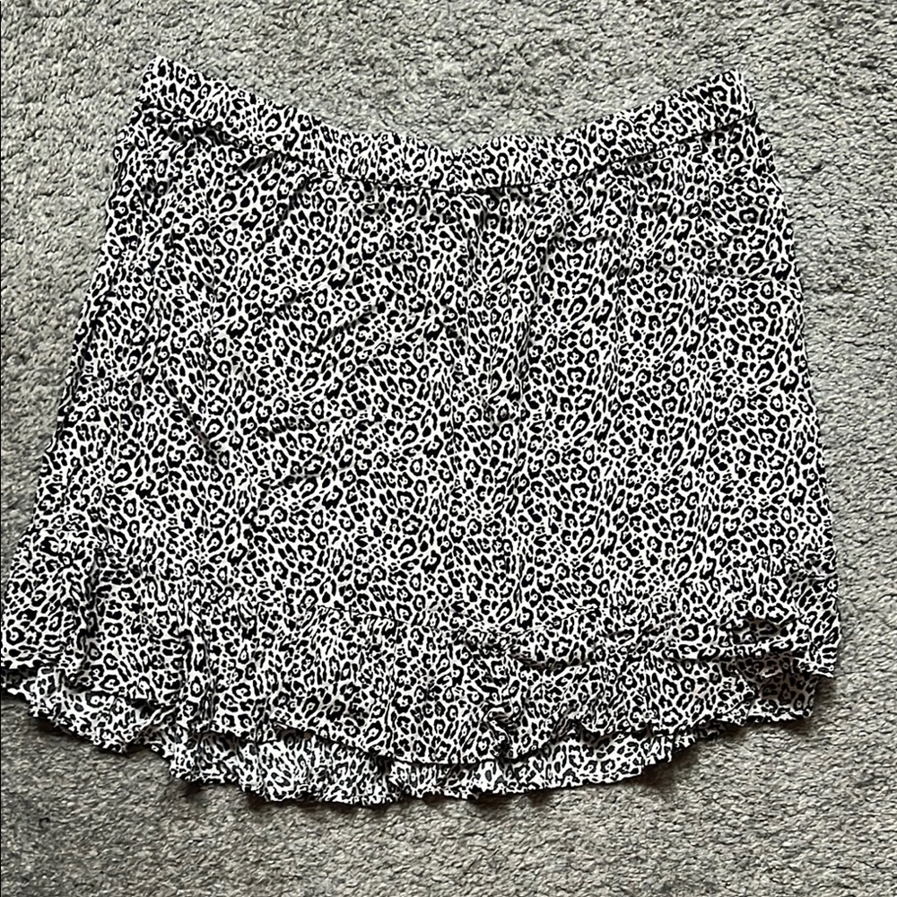 American Eagle Outfitters Black and Gray Mini Skirt